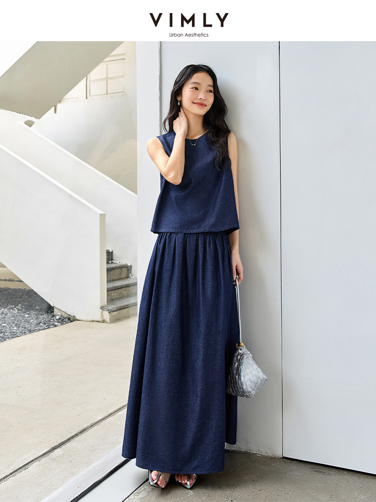 Summer Alt Clothing - VIMLY Summer 2 Piece Denim Skirt