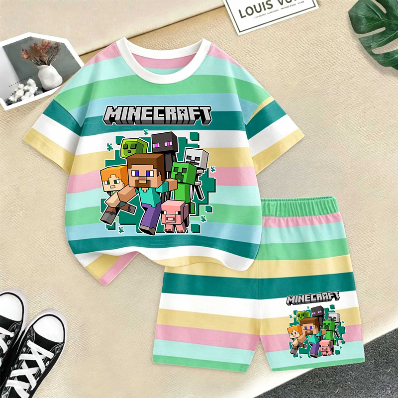 Summer Clothing Baby Girl - Minecrafted Girl boy Summer T shirt