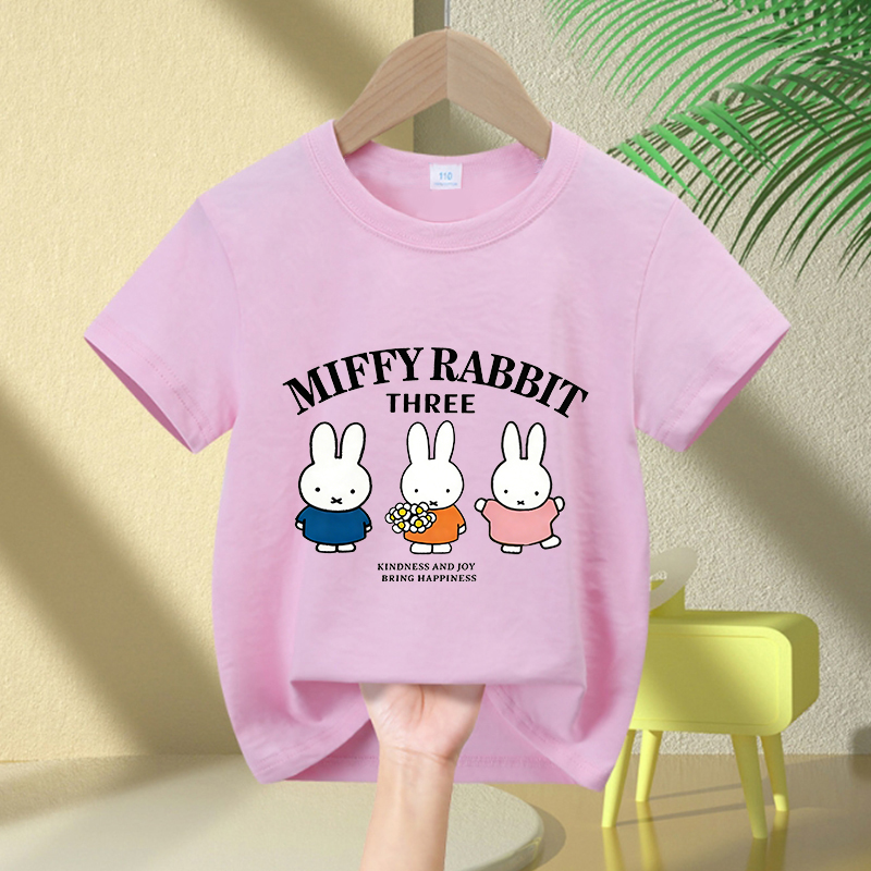 Summer Clothing Baby Girl - Cartoon Miffy Bunny T-Shirt Girl Summer