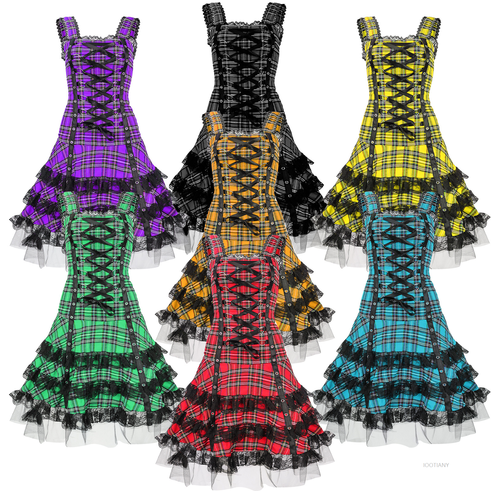 Summer Alt Clothing - Personalized Lolita Plaid Summer Sleeveless Dress