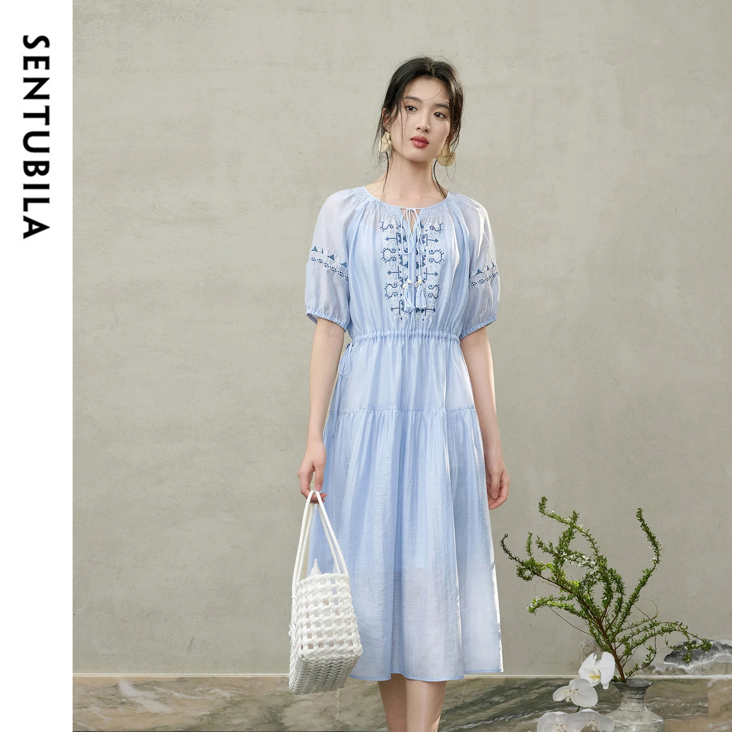 Summer Clothing Women Sale - SENTUBILA Women's Boho Two-Piece Set Solid