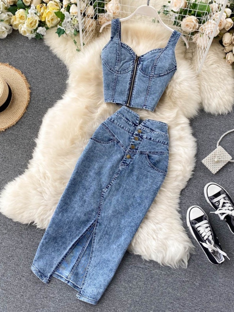 Summer Clothing Women Sale - Fashion Denim 2 Piece Sets Women