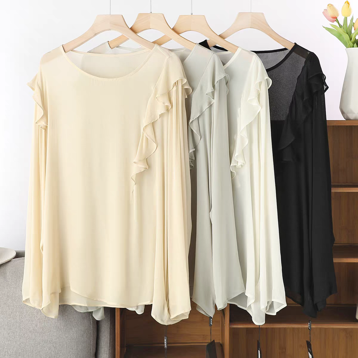 French Elegant Long Sleeve Ruf - Summer Clothing Plus Size Women recensione e prezzo