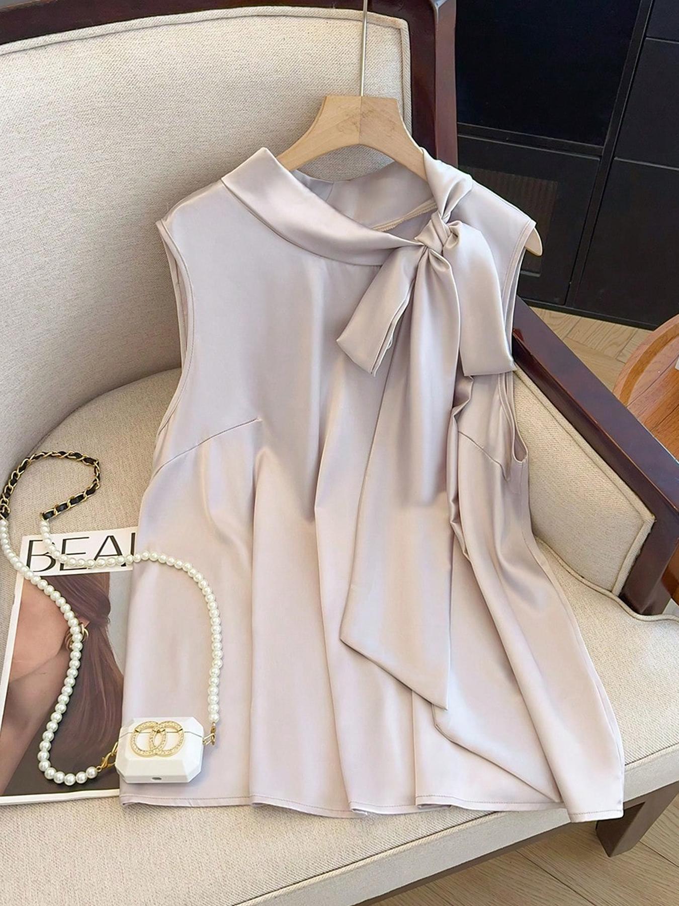 【Plus Size】 Solid Color Tie Fr - Summer Clothing Plus Size Women recensione e prezzo
