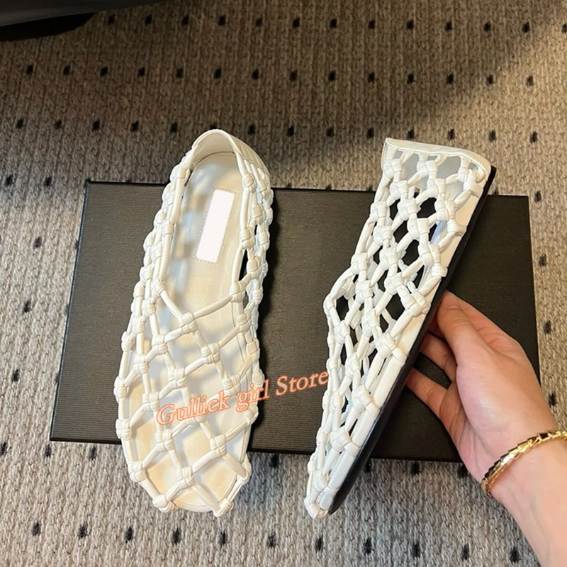 French Woven Mesh Hollow flat  - Summer Clothing Stores recensione e prezzo