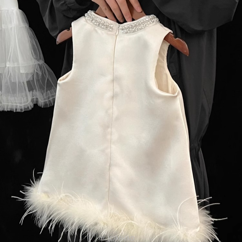 2025 New Girls Satin Feather P - Summer Clothing Baby Girl recensione e prezzo