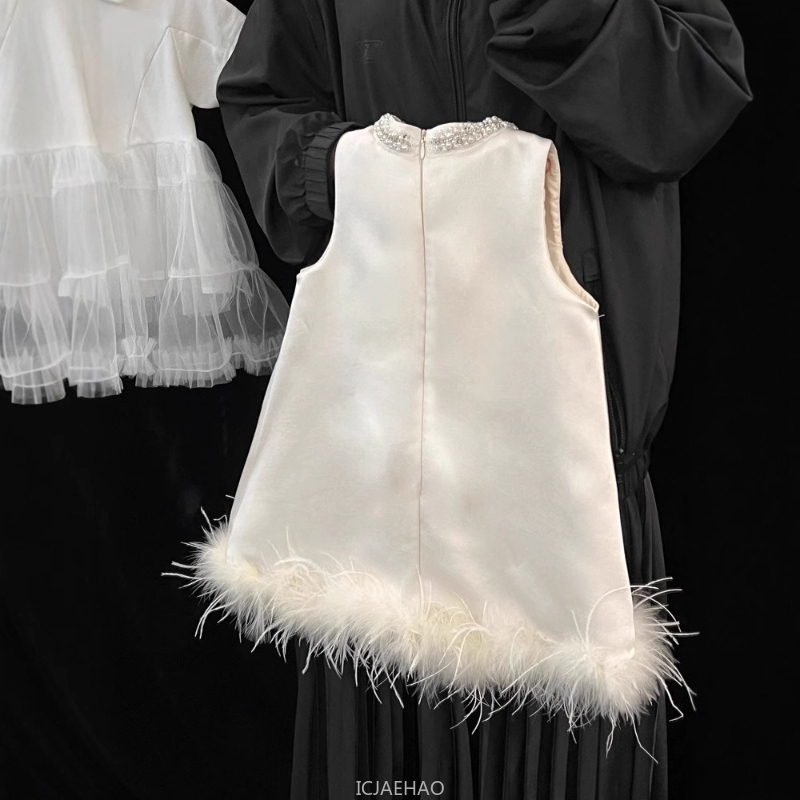 2025 New Girls Satin Feather P - Summer Clothing Baby Girl recensione e prezzo