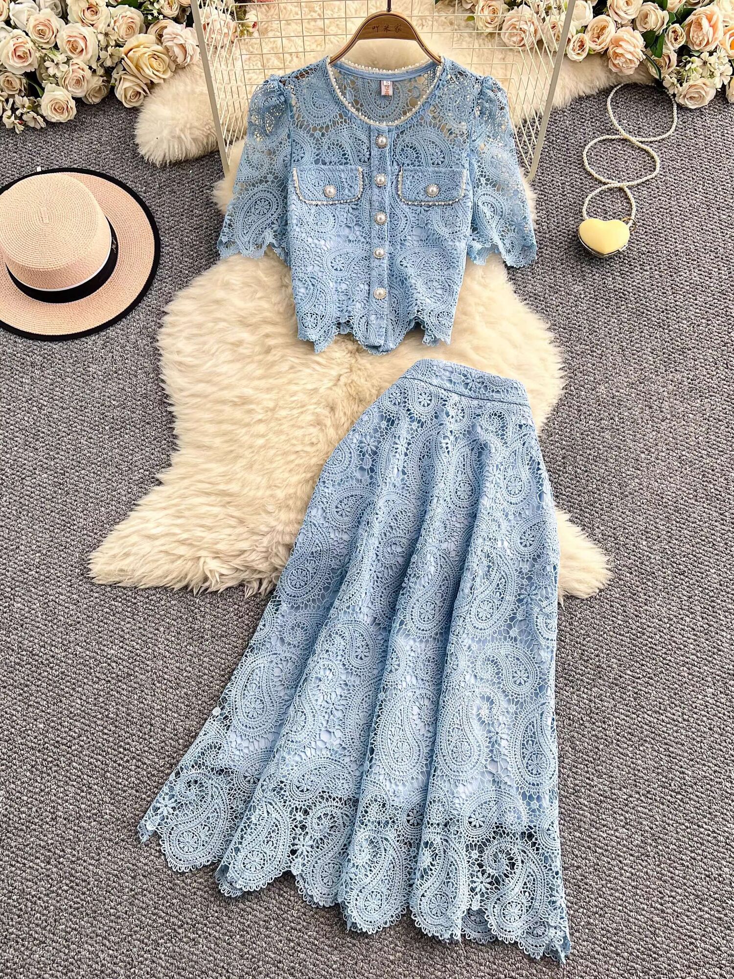 Elegant Pearl Long Dress Suits - Summer Clothing Women Sale recensione e prezzo