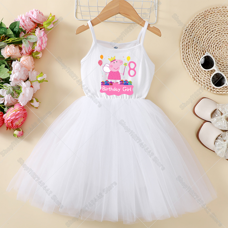 Peppa Pigs Dress Birthday Numb - Summer Clothing Baby Girl recensione e prezzo