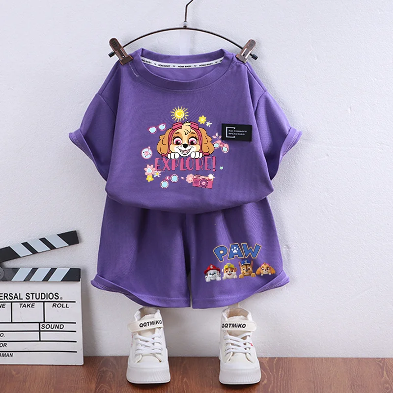2Pc Paw Patrols T Shirt Chase  - Summer Clothing Baby Girl recensione e prezzo