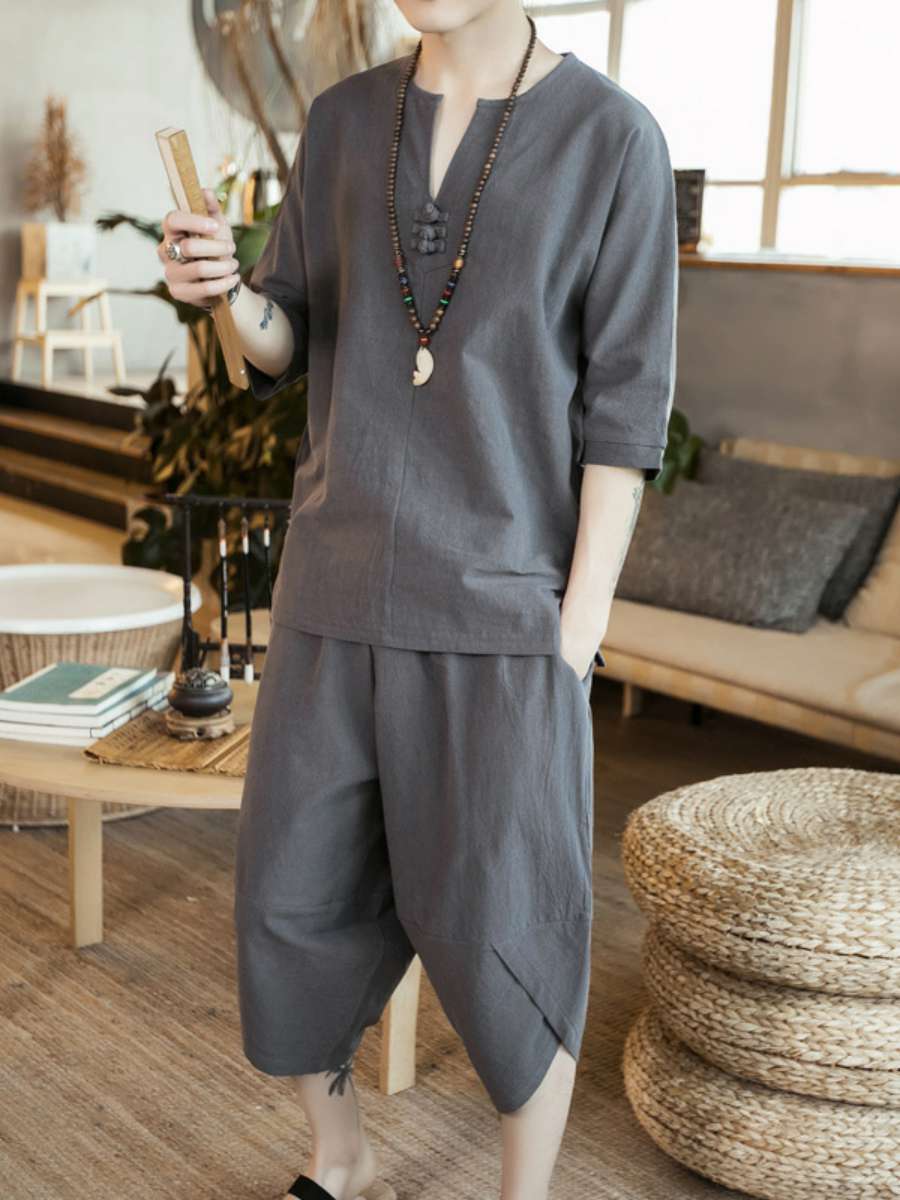 New Men's Linen T-Shirt Set Vi - Summer Clothing Staples recensione e prezzo
