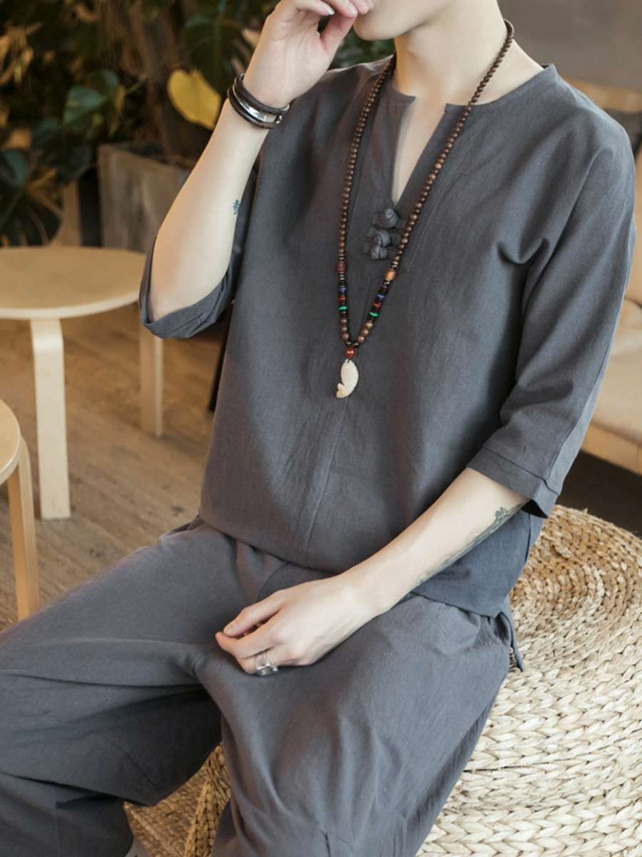 New Men's Linen T-Shirt Set Vi - Summer Clothing Staples recensione e prezzo