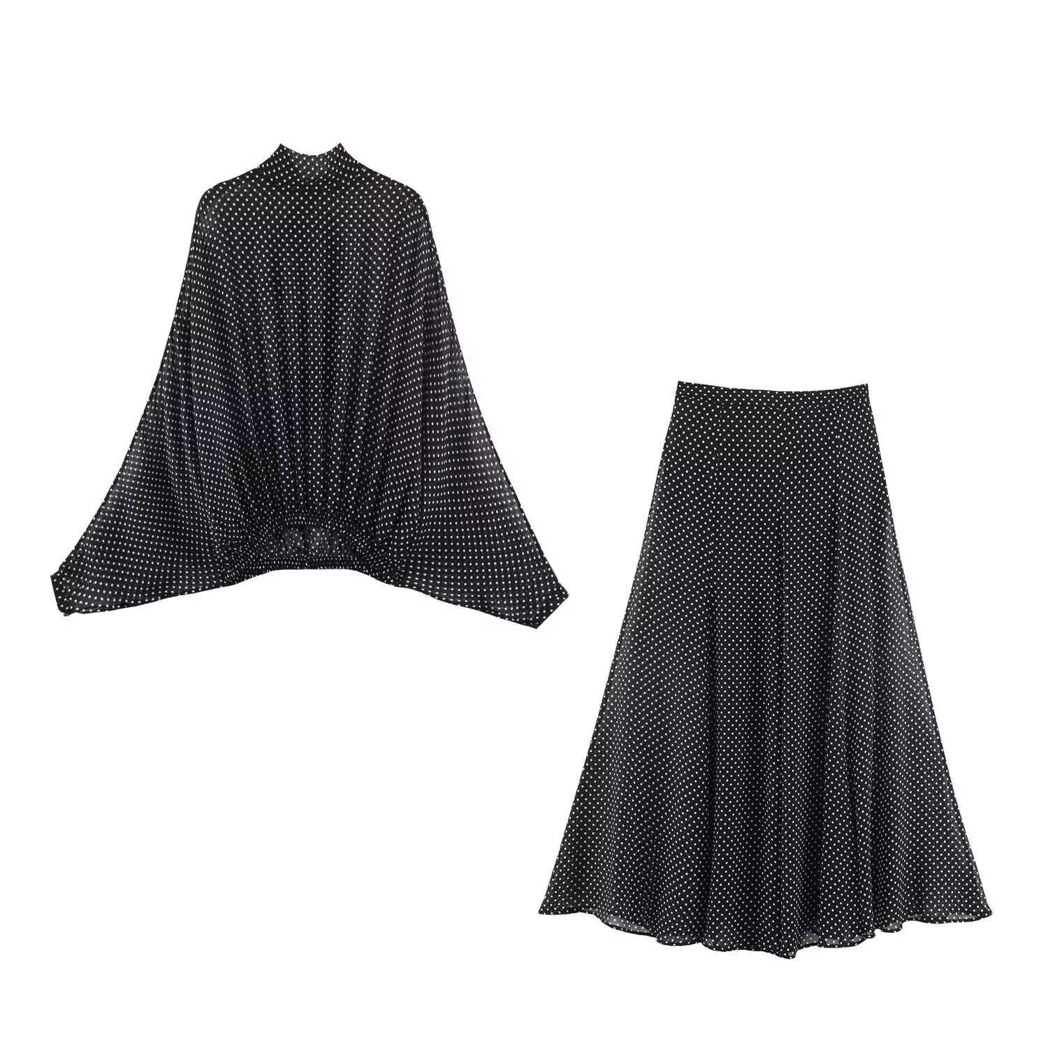 Polka Dot Printed Midi Skirts  - Summer Alt Clothing recensione e prezzo